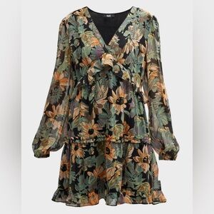 PAIGE Misty Floral Ruffle Mini Dress